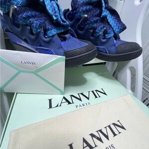 Lanvin Blue High-Top Sneakers